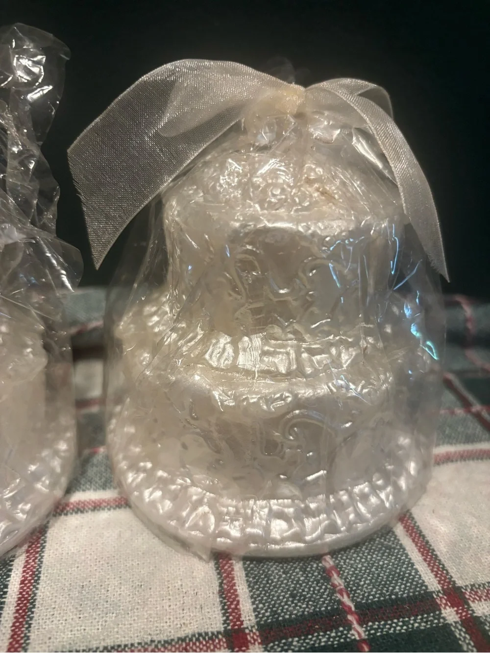 2 pc Wrapped Wedding Cake Candles